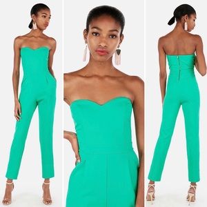 Strapless sweetheart neck jumpsuit